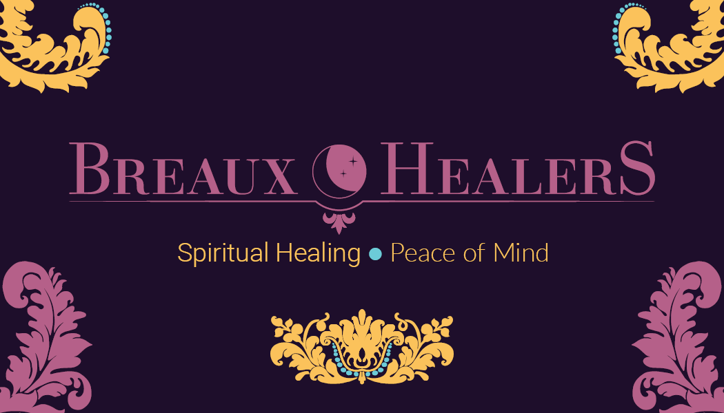 Breaux Healers business card front
