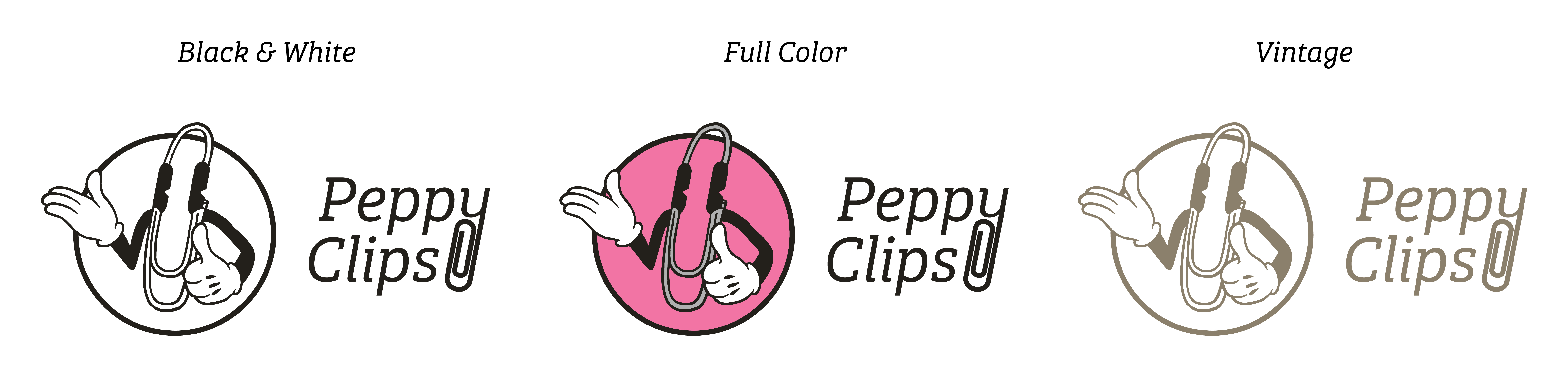 Peppy Clips revised logo sheet