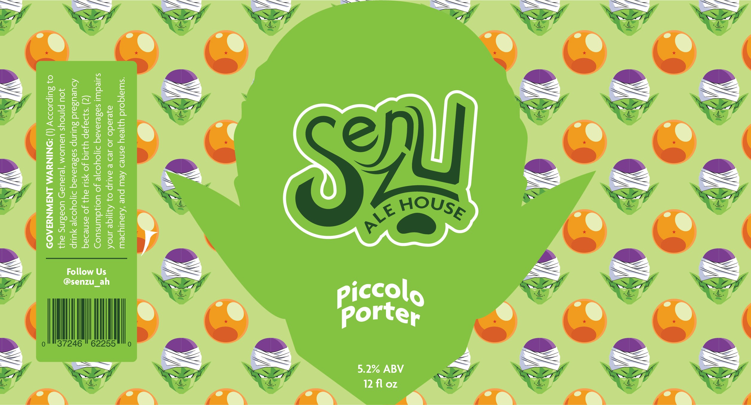 Senzu Ale House initial beer label