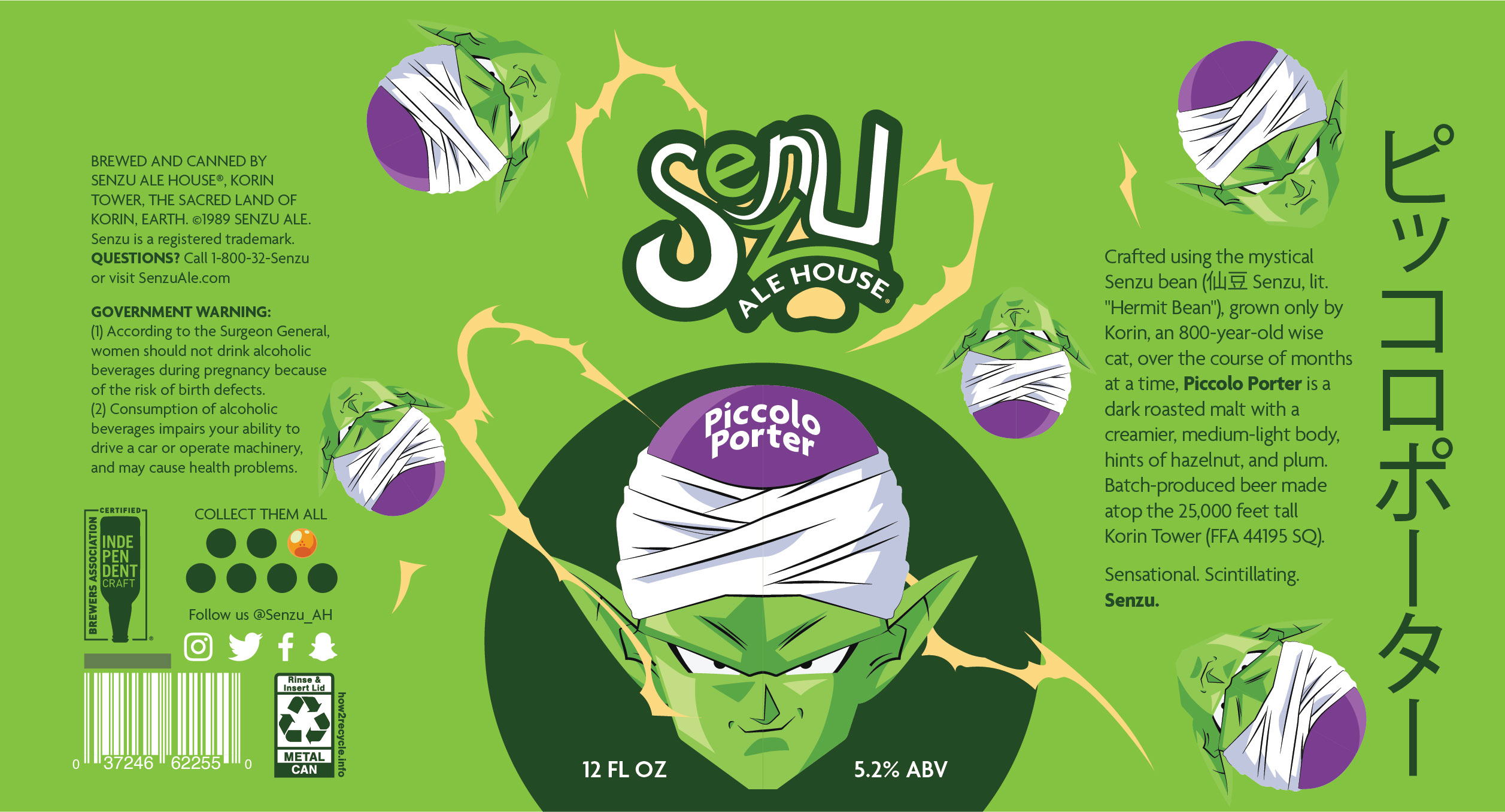 Senzu Ale House beer label iteration