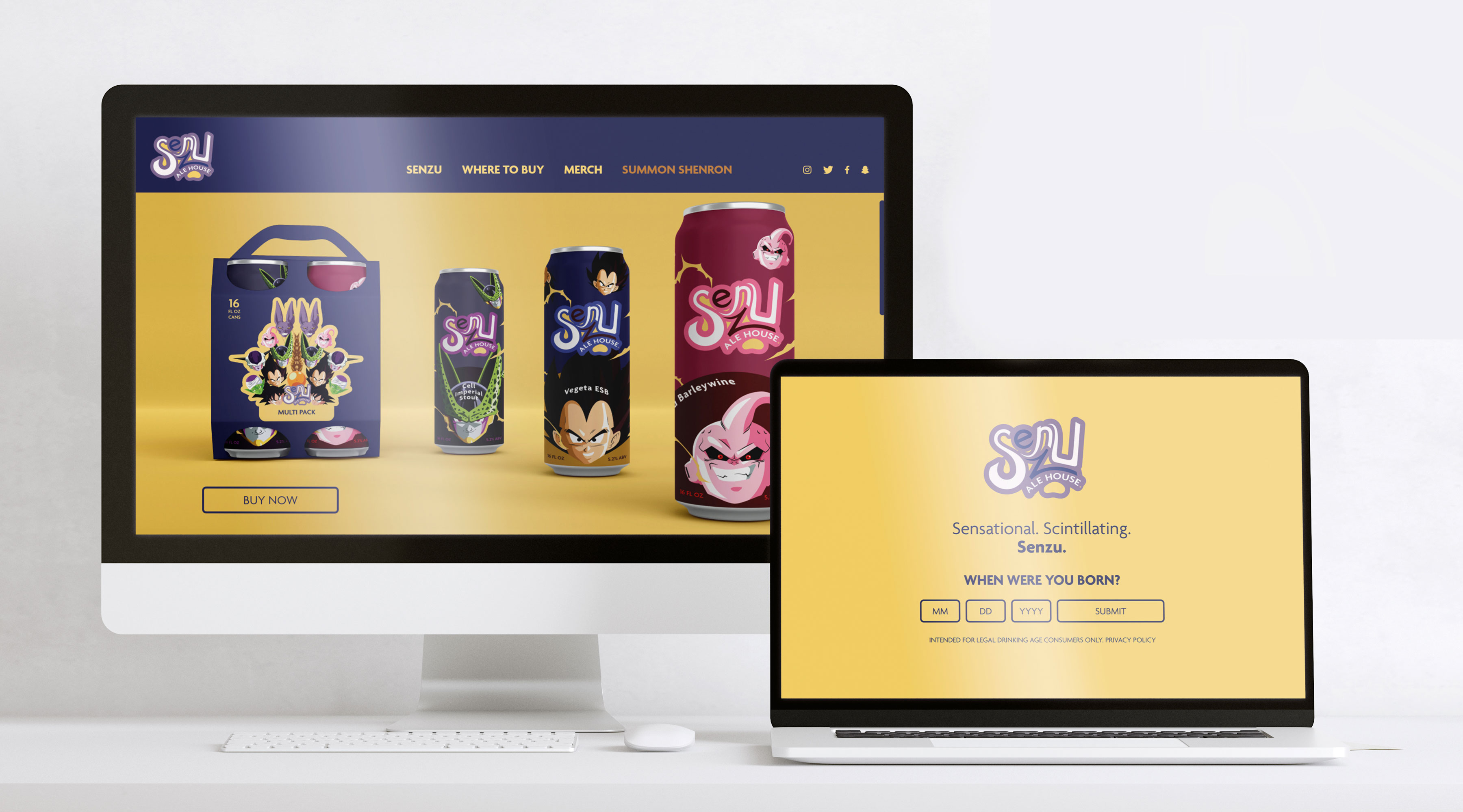 Senzu Ale House landing page