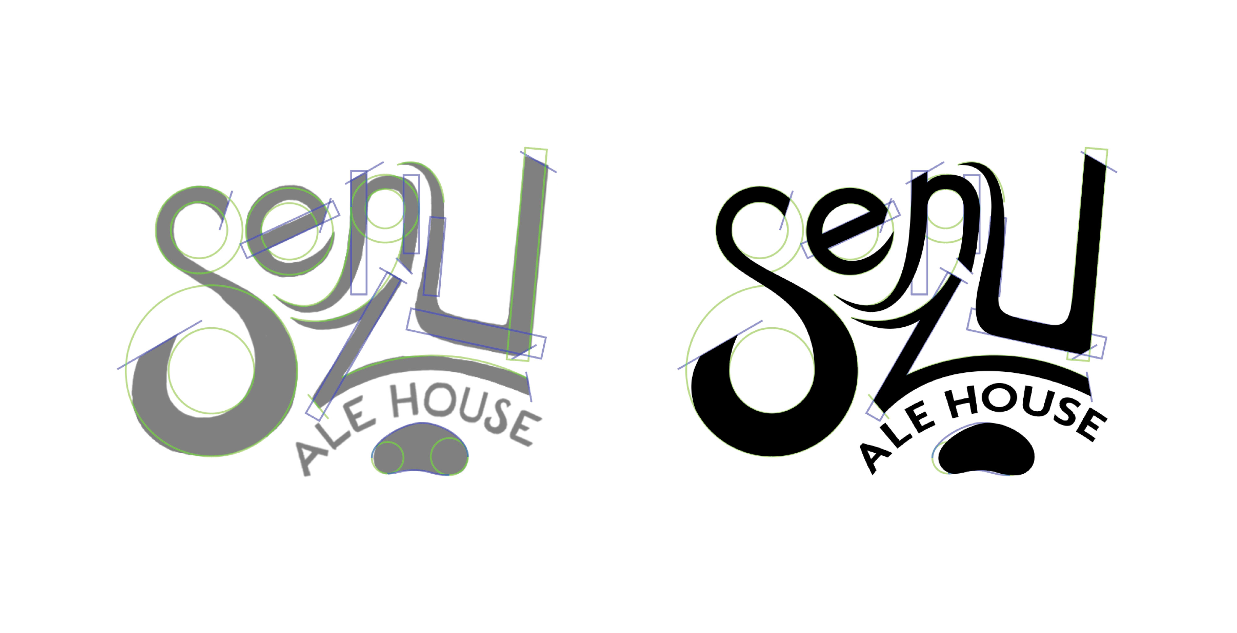 Senzu Ale House digitized logo