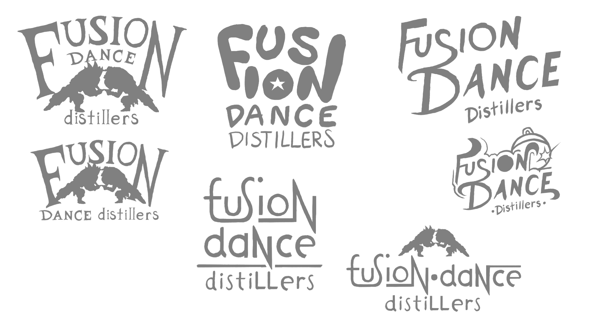 Fusion Dance Distillers logo sketch