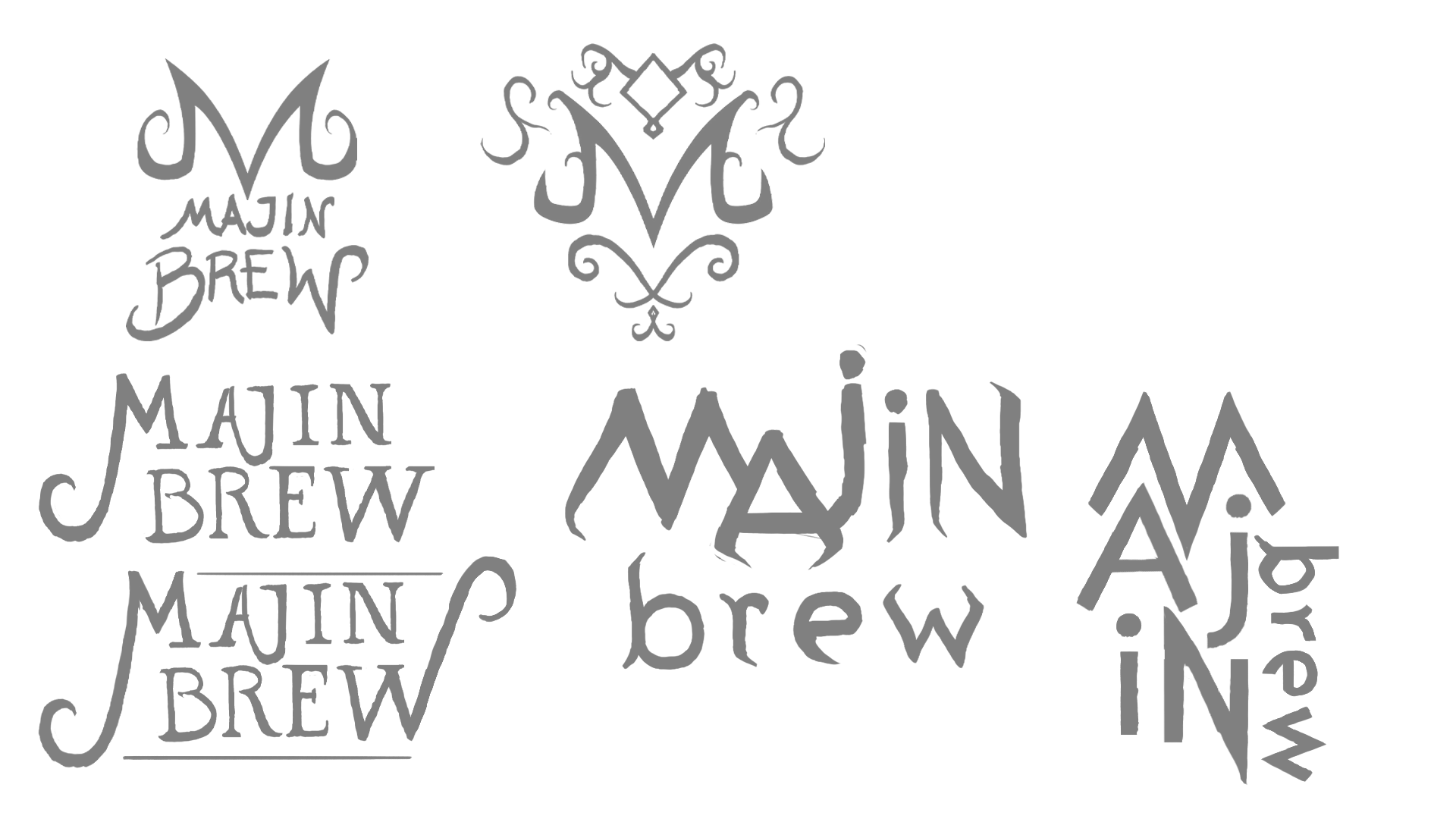 Majin Brew logo sketch